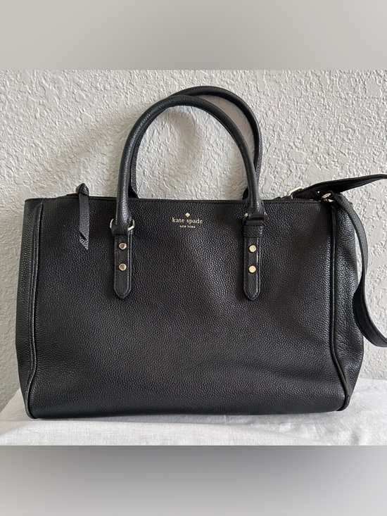 kate spade Handbags - Kate Spade Black Pebbled Leather Satchel Shoulder Bag Top Handle Crossbody Tote